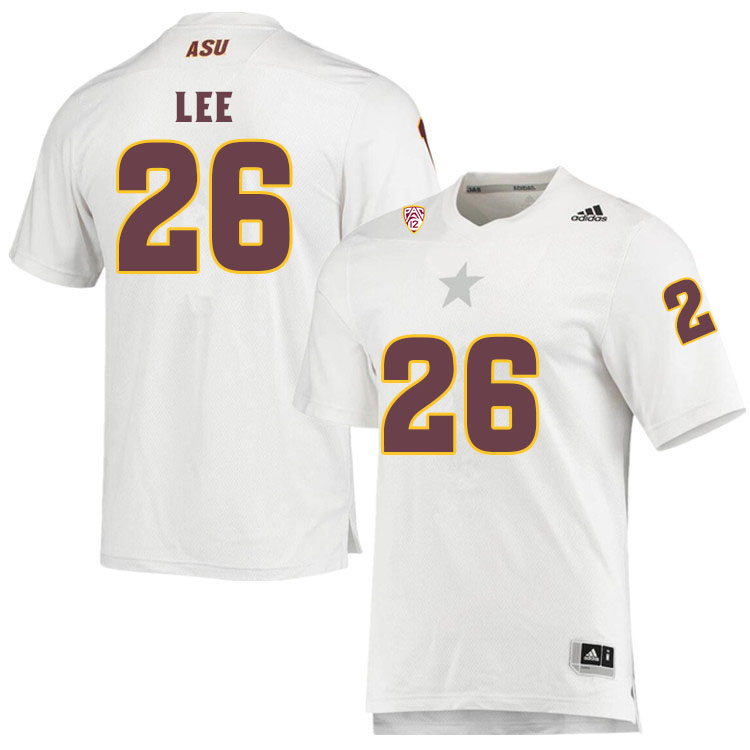 Men #26 T LeeArizona State Sun Devils College Football Jerseys Sale-White